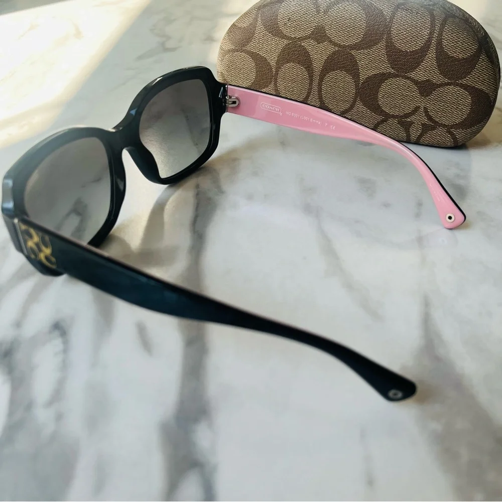 Coach Black Sunglasses with Signature Case